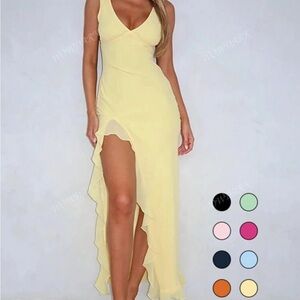 Elegant Yellow Maxi Dress